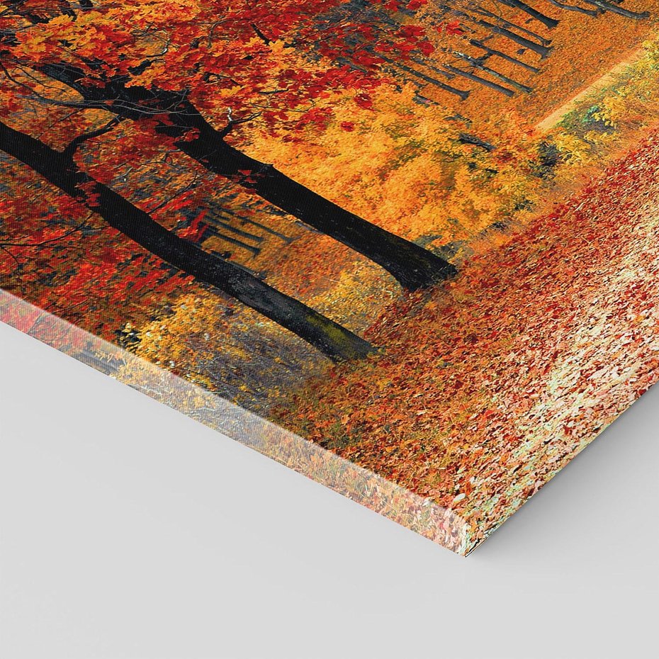 Obraz na płótnie 120x80 - Jesienna melodia lasu - jesień, las