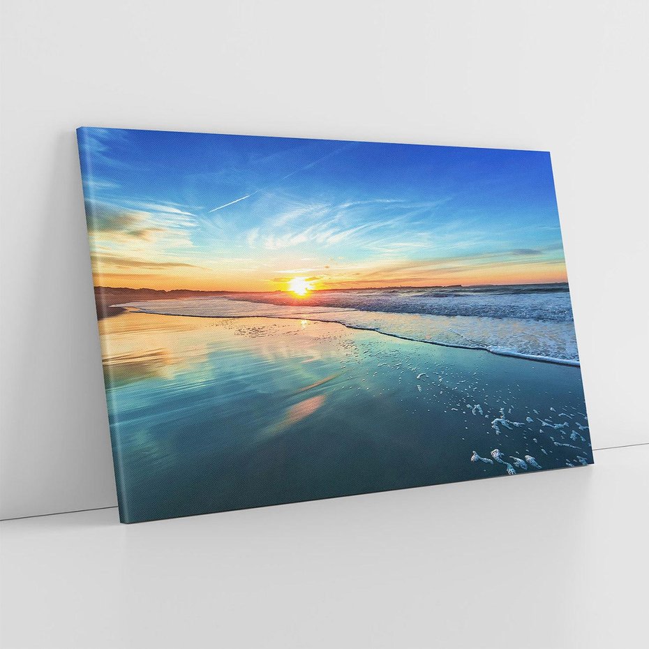 Obraz na płótnie 70x50 - spotkanie przy horyzoncie - morze, plaża