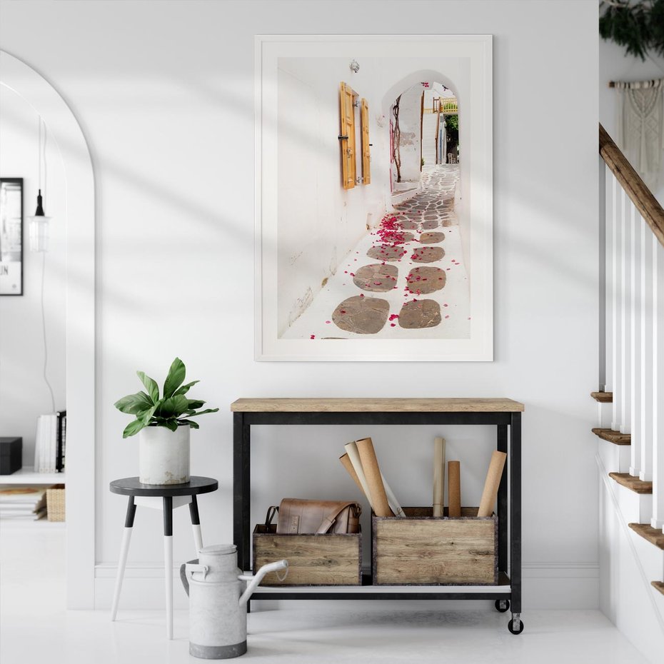 Plakat bez ramy 21x30 - Urok Południowej Uliczki - uliczka, południe