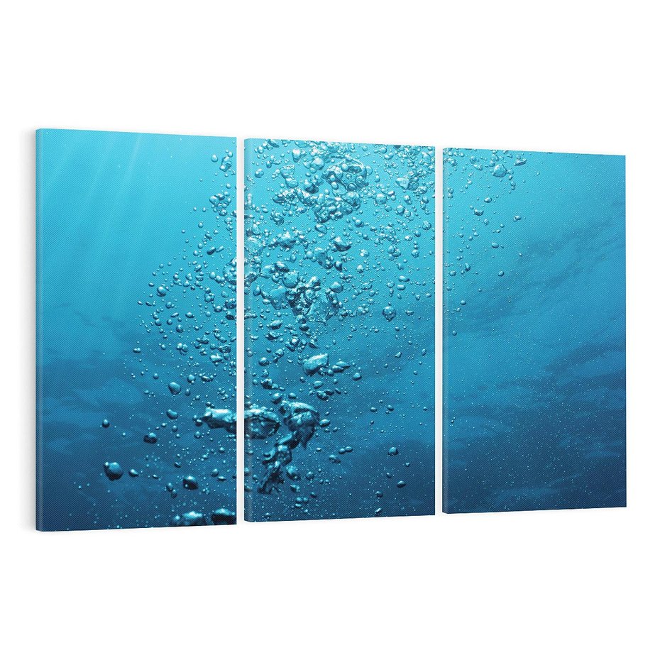 Obraz na płótnie 120x80 - Gra Bąbelków - woda, bąbelki