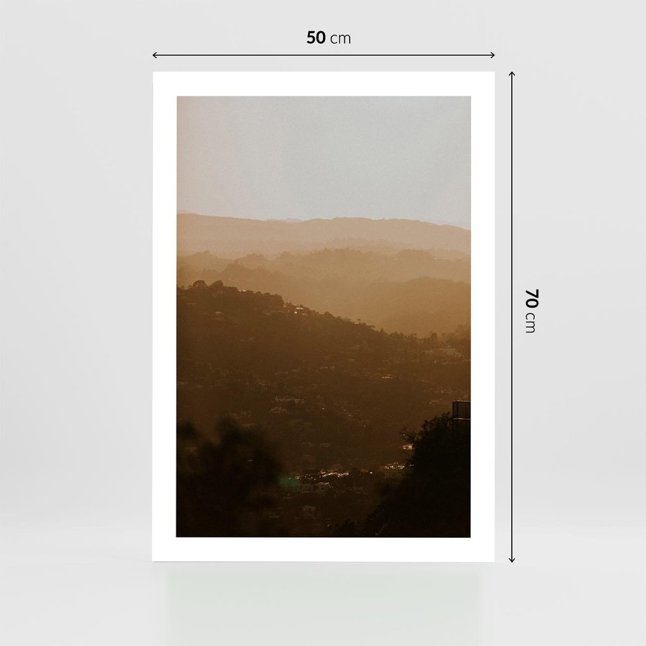 Plakat bez ramy 50x70 - Odejście Słońca - pejzaż, zachód