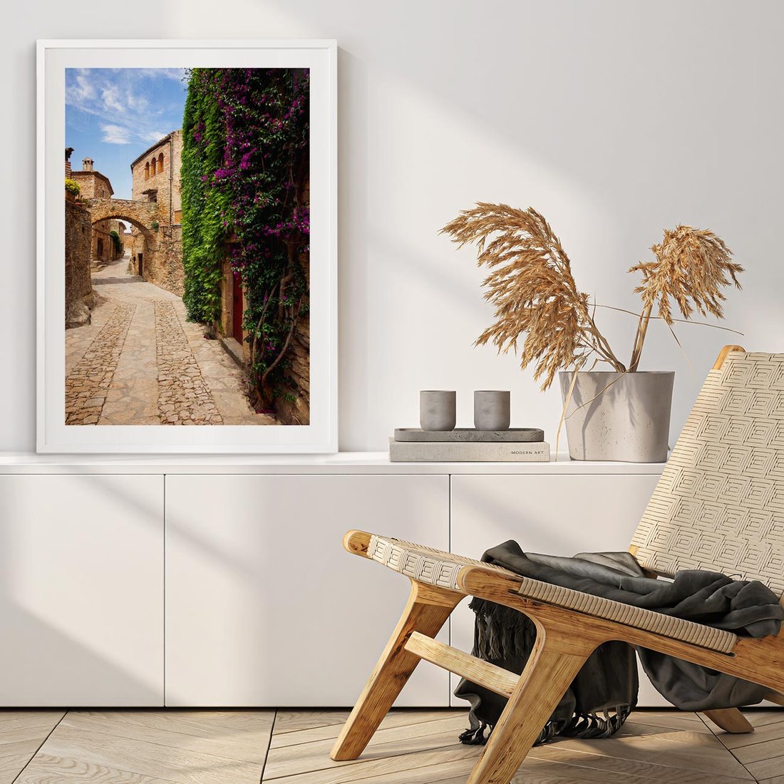 Plakat bez ramy 40x50 - Uliczka pełna perspektywy i tajemnicy - uliczka, perspektywa