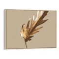 Obraz w ramie 70x50 - Piękno w Detalu - złoty, liść - rama drewno