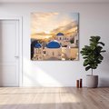 Obraz na płótnie 60x60 - Błękitna oaza w Grecji - Santorini, Grecja