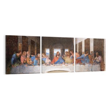 Obraz na płótnie 90x30 - "Ostatnia Wieczerza" (1495-1498) Leonardo da Vinci - Reprodukcja - reprodukcja, obraz na płótnie