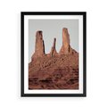 Plakat w ramie 50x70 - Surowość Pustyni - pustynia, kanion - rama czarna