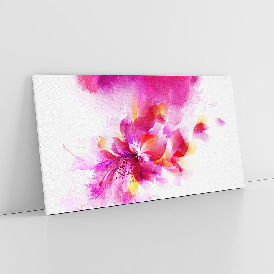 Obraz na płótnie 140x70 - Kwiaty abstrakcji - abstrakcja, kwiaty