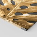 Obraz na płótnie 120x60 - Złoty Liść Monstera - złoty, liść