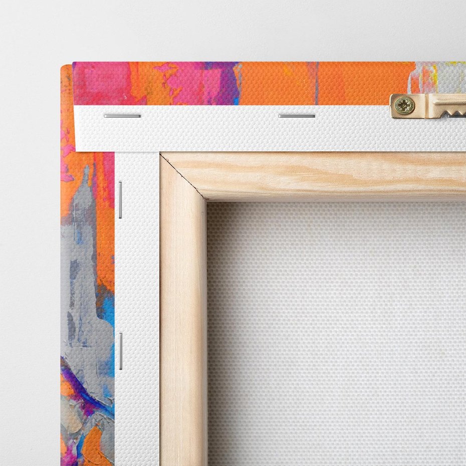 Obraz na płótnie 140x70 - Refrakcje wewnętrznego światła - abstrakcyjne dzieło, dłoń trzyma żarówkę