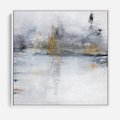 Obraz w ramie 80x80 - Kontrastujące Chaosy - abstrakcja, kontrast - rama biała