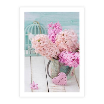 Plakat bez ramy 21x30 - Kwiatowa harmonia hiacyntów - kwiaty, hiacynty