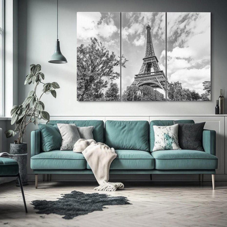 Obraz na płótnie 120x80 - Piękno architektury - Wieża, Eiffla