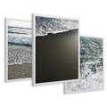 Zestaw obrazy w ramie 50x70 galeria - Plaża, morze, tryptyk - rama biała