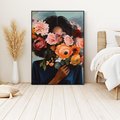 Obraz w ramie 50x70 - Ukryte Emocje - obraz, akwarela - rama czarna