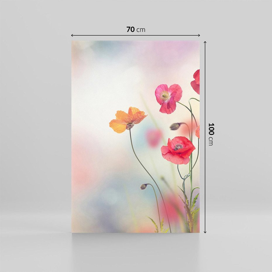 Obraz na płótnie 70x100 - Urok natury - kwiaty, akwarela