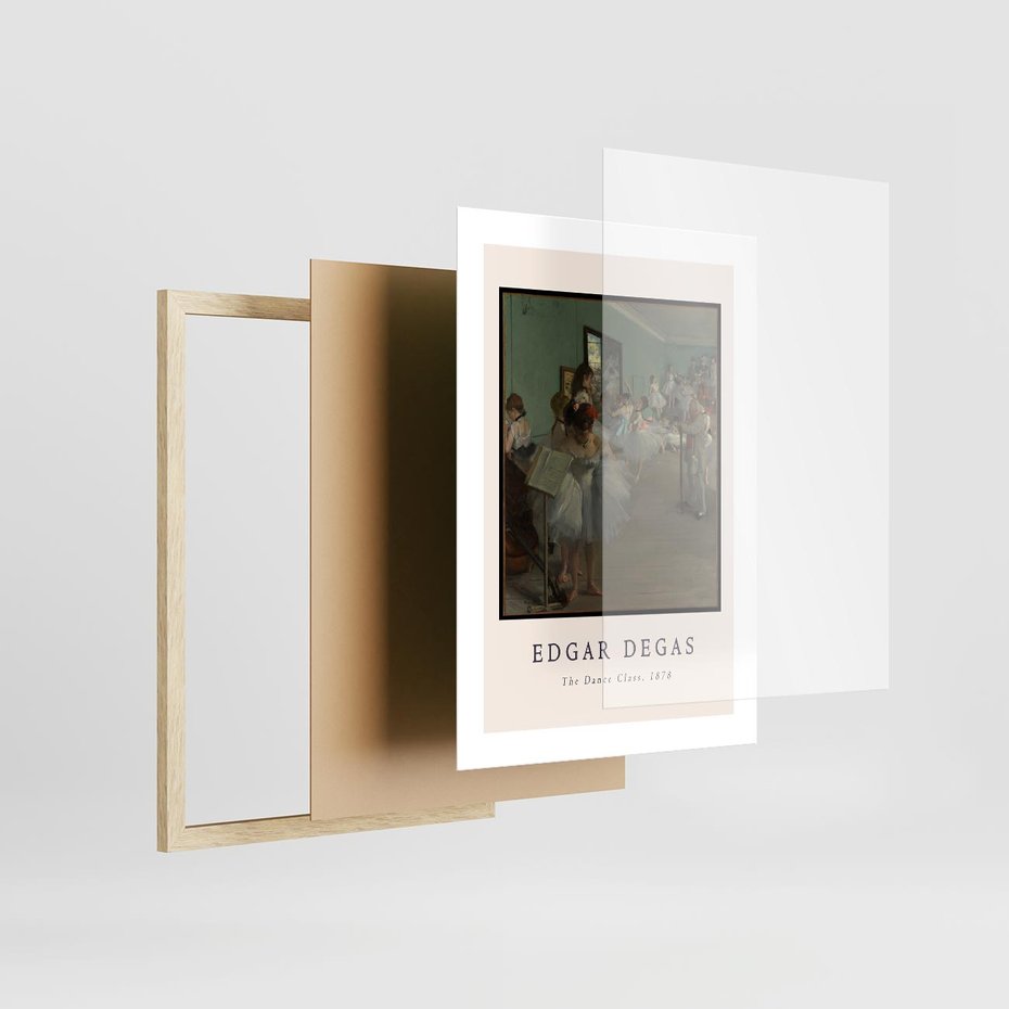 Plakat w ramie 30x40 - Elegancja Baletu - Edgar Degas, reprodukcja obrazu - rama drewno