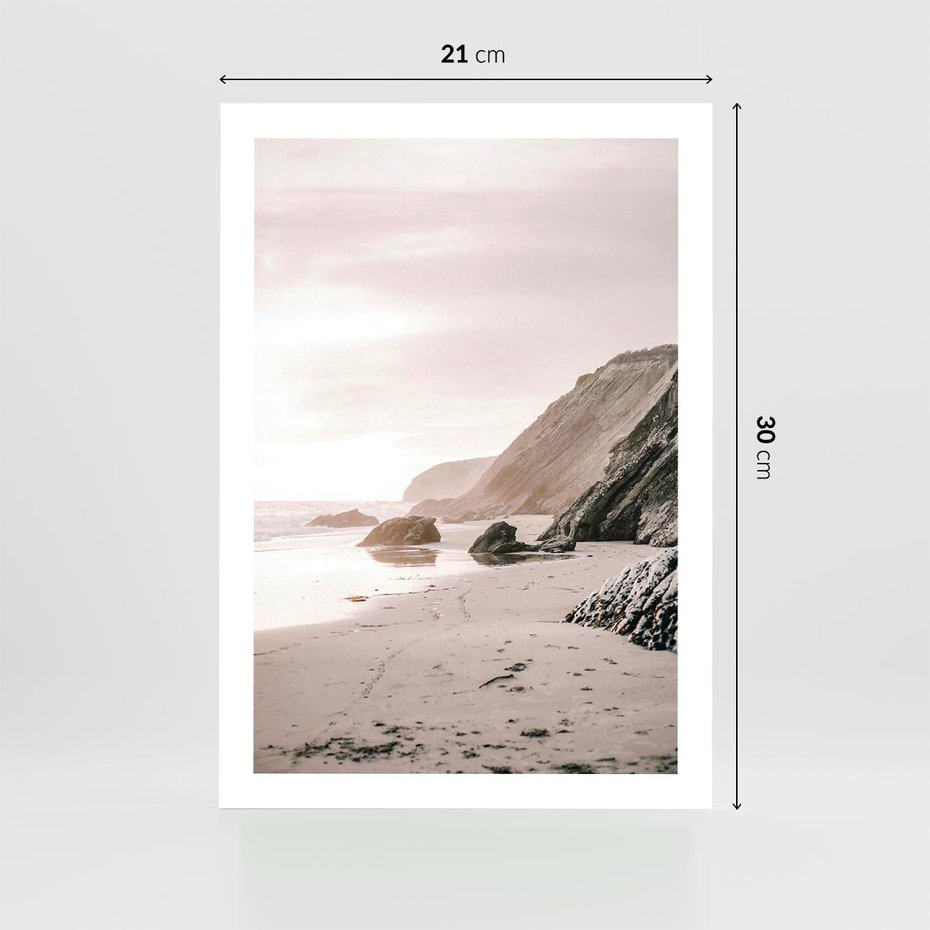 Plakat bez ramy 21x30 - Przybrzeżna Piękność - klify, skały nad morzem