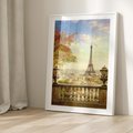 Plakat bez ramy 21x30 - Paryż za Wieżą Eiffla - Paryż, Eiffla