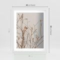 Plakat w ramie 40x50 - Boho gałązki suche - gałązki, suche - rama biała