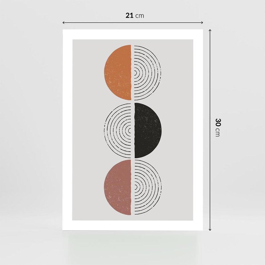 Plakat bez ramy 21x30 - Eksperymenty z Geometrią - geometryczny plakat, sztuka nowoczesna