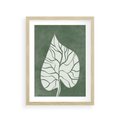 Plakat w ramie 30x40 - Migotliwe Wnętrze Zieleni - zielony plakat, roślinne motywy - rama drewno