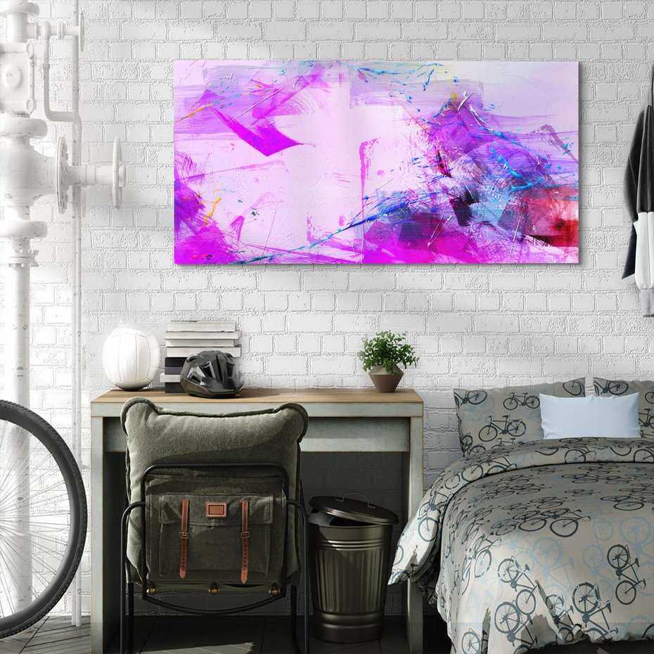 Obraz na płótnie 100x50 - Abstrakcja: wyrafinowany świat form i kolorów - abstrakcja