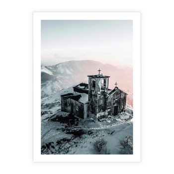 Plakat bez ramy 21x30 - Stary Kościół w Górach - stary kościół, ruiny