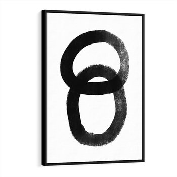 Obraz w ramie 50x70 - Kształtując Granice - abstrakcja, minimalizm - rama czarna
