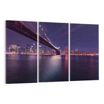Obraz na płótnie 120x80 - Most w Nowym Jorku nocą - most, Nowy Jork