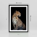 Plakat w ramie 50x70 - Elegancja Jaguarowej Pantery - jaguar, pantera - rama czarna