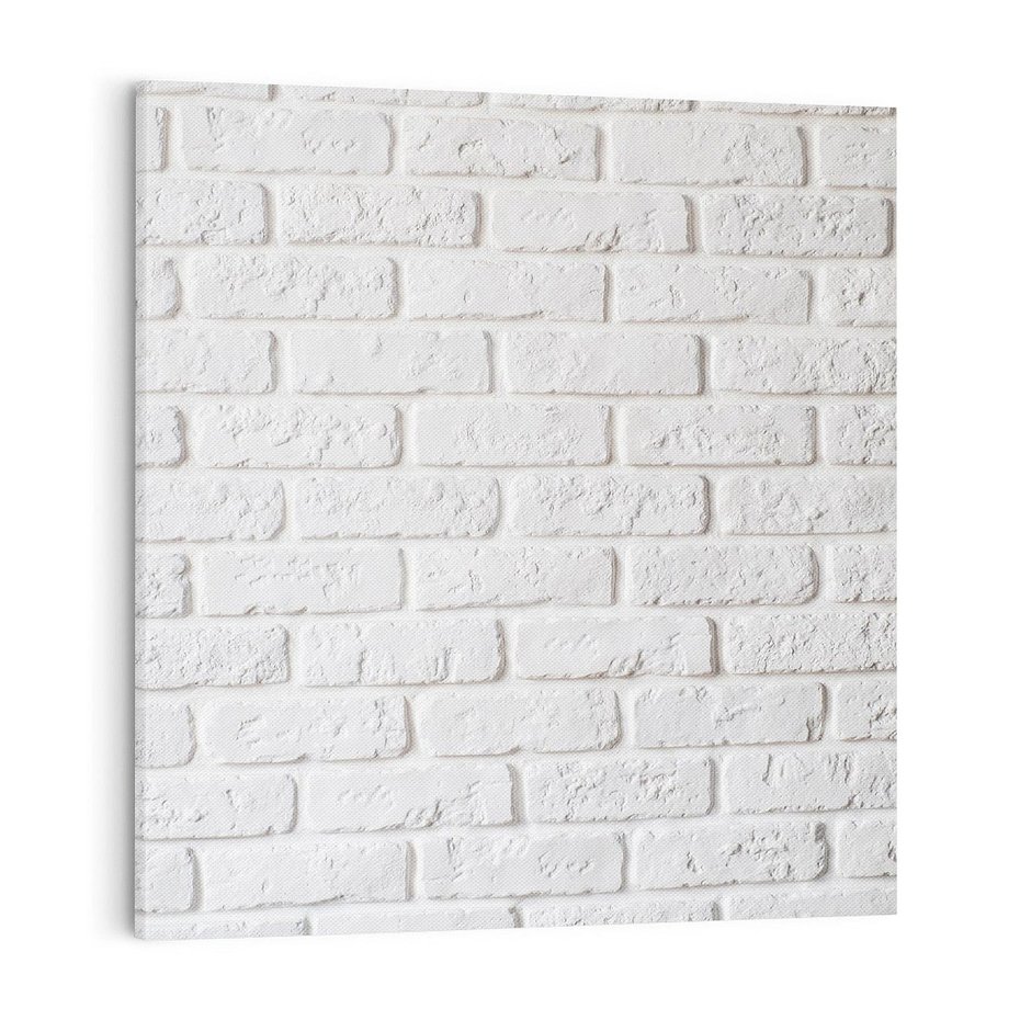 Obraz na płótnie 50x50 - Wymiarowa Struktura - ściana, cegła