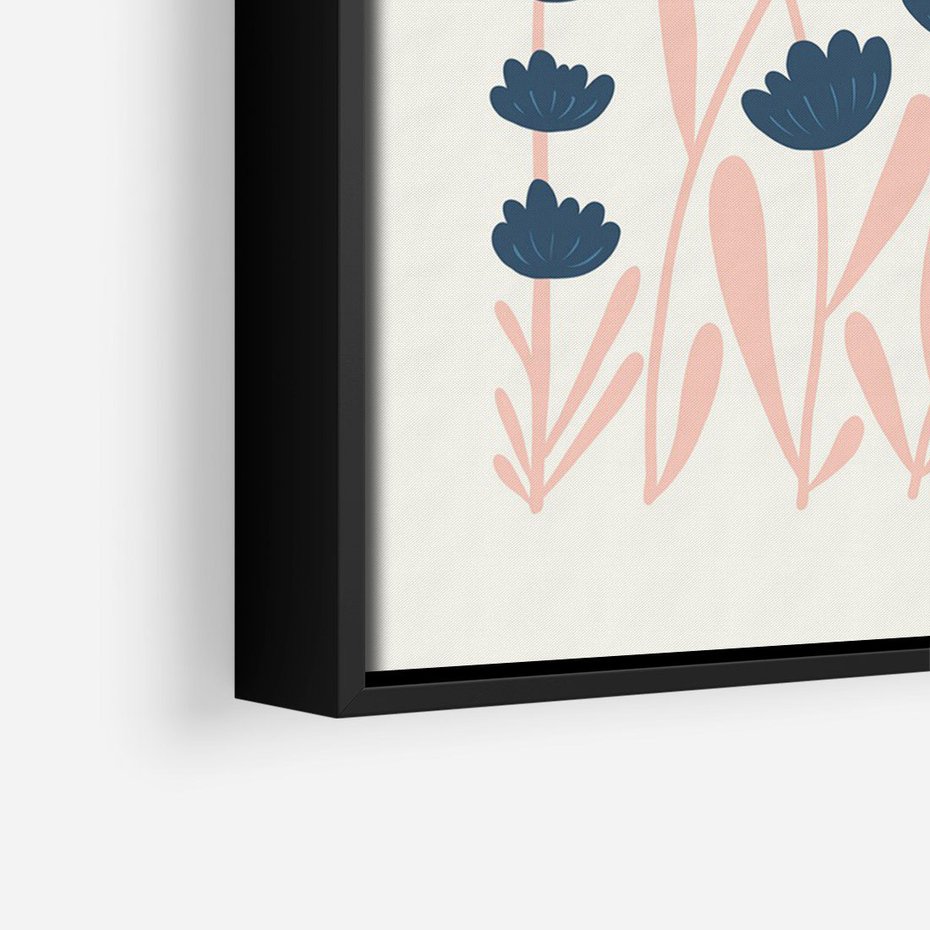 Obraz w ramie 70x100 - Migotliwe Kształty - kwiaty, rośliny - rama czarna