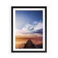 Plakat w ramie 50x70 - Magia Chwili - pomost, zachód - rama czarna