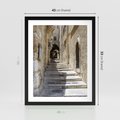 Plakat w ramie 40x50 - Urok uliczki: perspektywa miasta - uliczka, perspektywa - rama czarna