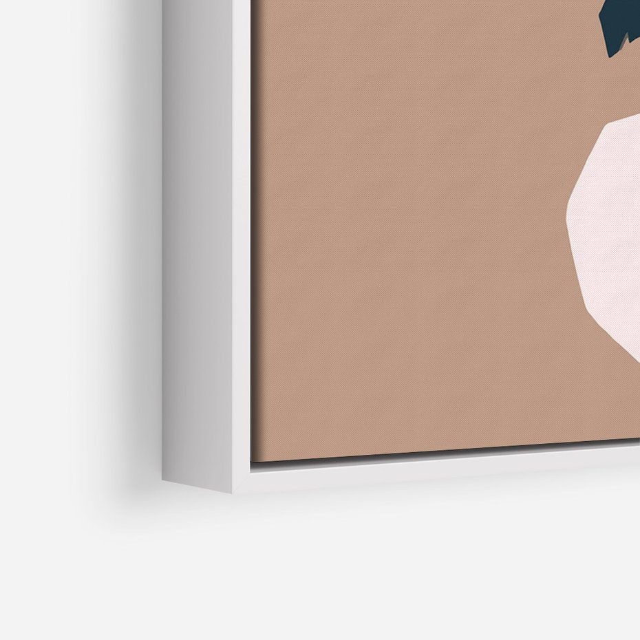 Obraz w ramie 80x120 - Harmonia Boho Ducha - abstrakcyjny obraz, plakat - rama biała