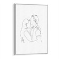 Obraz w ramie 80x120 - Wewnętrzne Emocje - para zakochanych, kobieta i mężczyzna - rama biała