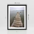 Plakat w ramie 30x40 - Jeziorne Refleksje - pomost, jezioro - rama czarna