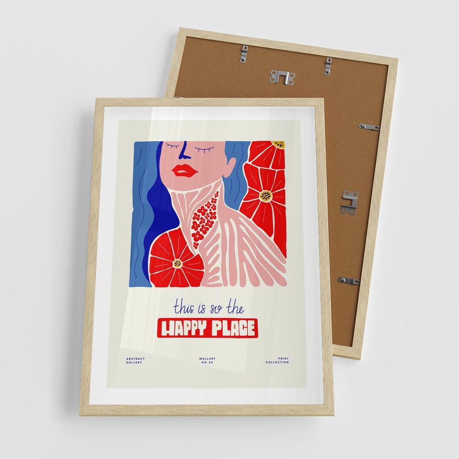 Plakat w ramie 50x70 - Abstrakcyjna Afirmacja - sztuka nowoczesna, abstrakcyjny styl - rama drewno