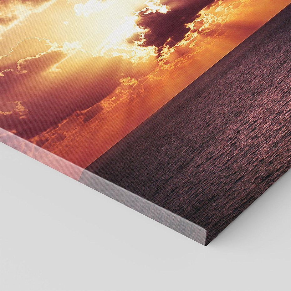 Obraz na płótnie 50x50 - Słońce i chmury nad morzem - słońce, chmury