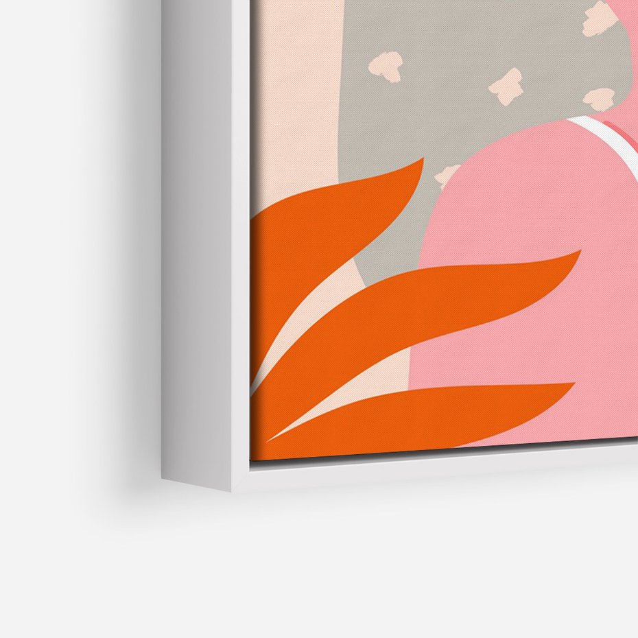 Obraz w ramie 70x100 - Kobieca Esencja - nowoczesny plakat, styl retro - rama biała