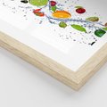 Plakat w ramie 30x40 - Kulinarne Inspiracje - owoce, woda - rama drewno