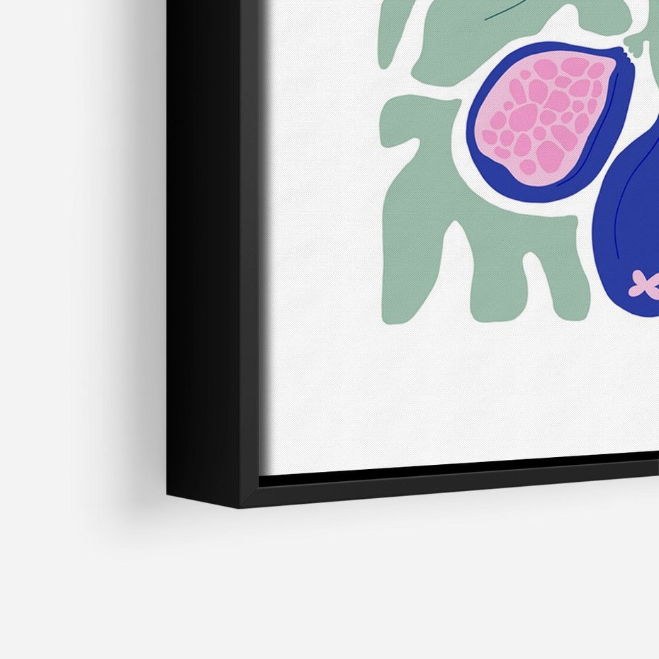 Obraz w ramie 70x100 - Figi Fioletu - figi, sztuka nowoczesna - rama czarna