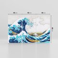 Obraz na płótnie 120x80 - Wzburzone Morze - wielka fala w kaganawie, Hokusai