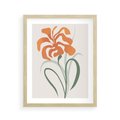 Plakat w ramie 40x50 - Kwiatowe Harmonie - kwiat, sztuka nowoczesna - rama drewno