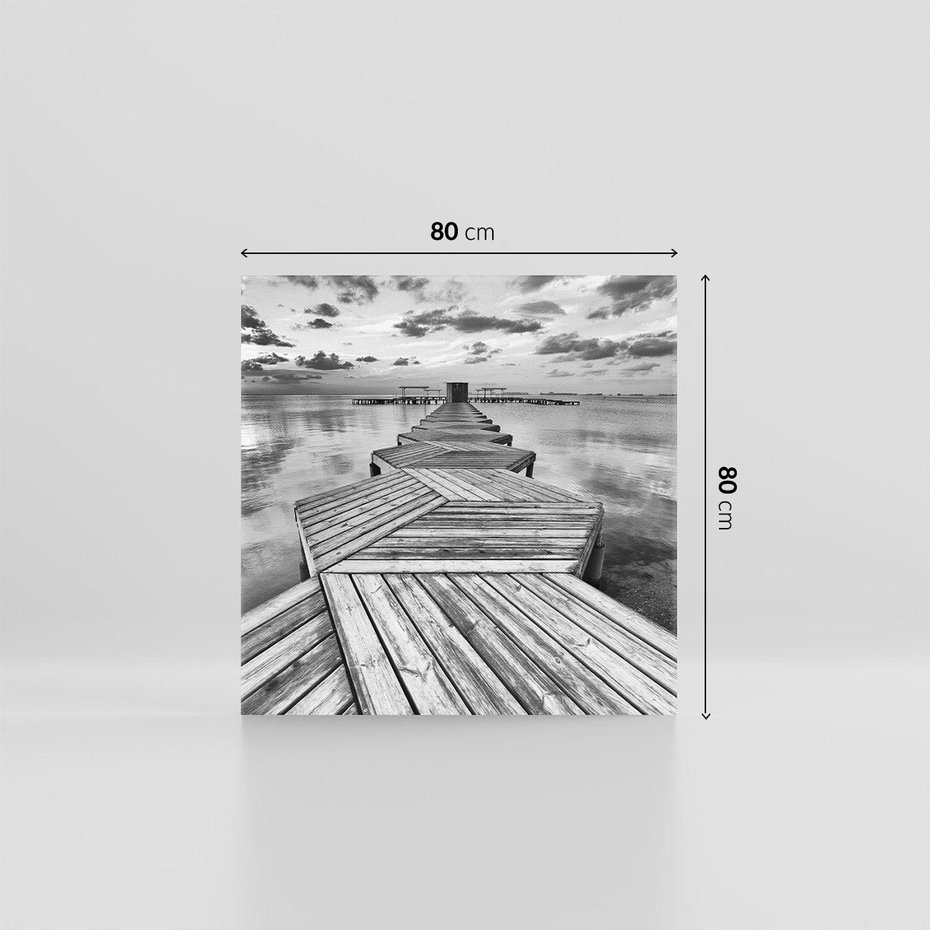 Obraz na płótnie 80x80 - Pomost nad Morzem - pomost, morze