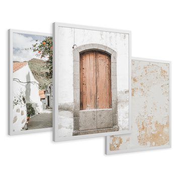 Zestaw obrazy w ramie 40x50 galeria - Włochy, południe, podróż, wakacje - rama biała