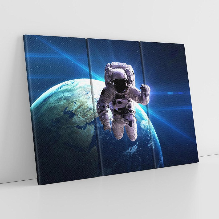 Obraz na płótnie 120x80 - Kosmiczna przygoda - kosmos, astronauta