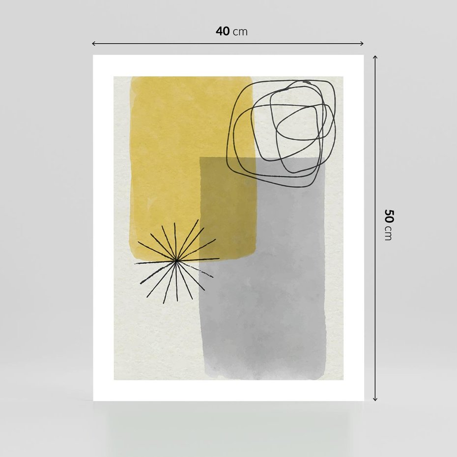 Plakat bez ramy 40x50 - Rozbijające Granice Akwarel - abstrakcja, akwarelowe plamy