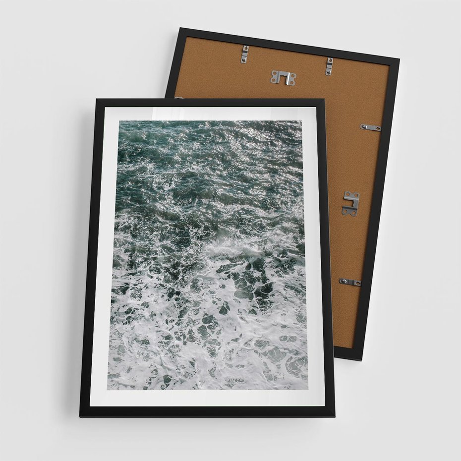 Plakat w ramie 50x70 - Sztormowa Przygoda - morze, ocean - rama czarna