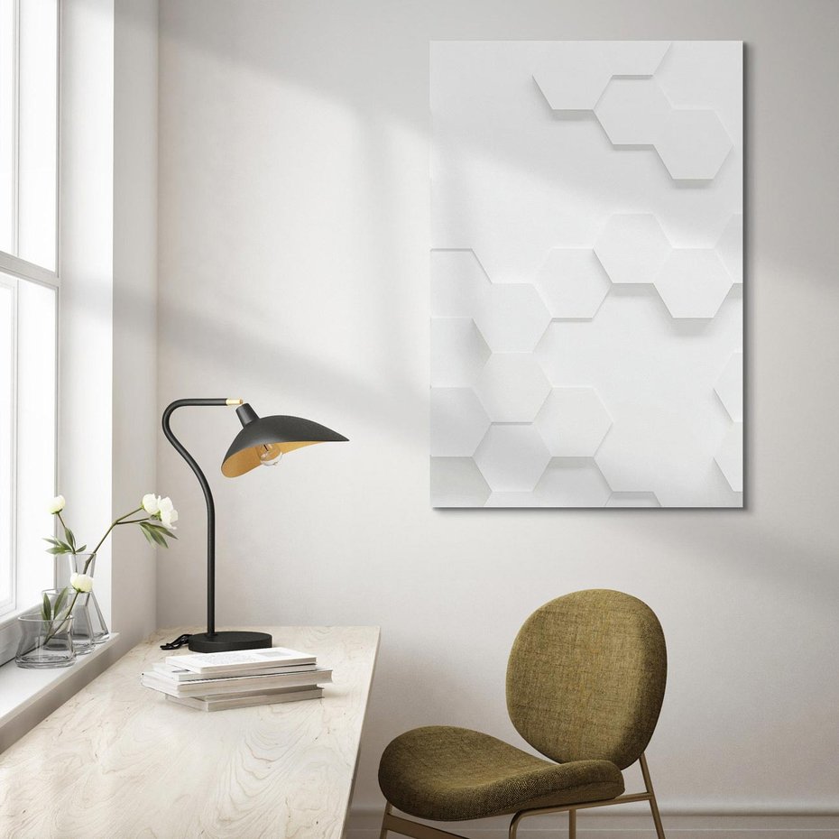 Obraz na płótnie 80x120 - Przestrzenne Zabawy - geometryczne, 3D